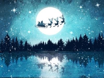 Frohe Weihnachten Weihnachtsbild mit Rentieren